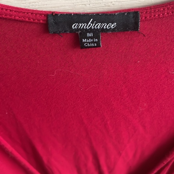 ❤️Hot Red Wrap Top! Fabulous for the season parties and then dress down too - Picture 3 of 4